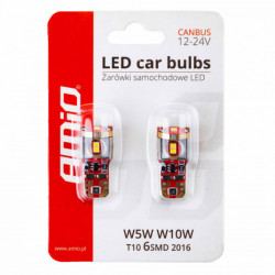 LED žiarovky CANBUS 2016 6SMD T10 W5W W10W White White 12V/24V