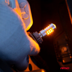 LED žiarovky CANBUS 3030 24SMD T20 7440 WY21W  Oranžová 12V/24V   2ks