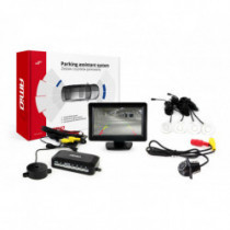 Asistenty parkovania TFT01 4,3 s kamerou HD-305 LED 4-senzorové biele