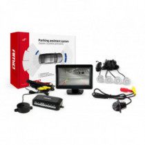 Asistenty parkovania TFT01 4,3 s kamerou HD-305 LED 4-senzorové strieborné