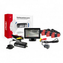 Asistenty parkovania TFT01 4,3 s kamerou HD-308-LED 4-senzorové čierne vnútorné