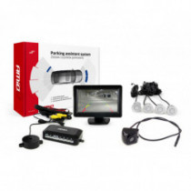 Asistenty parkovania TFT01 4,3 s kamerou HD-310 4-senzorové strieborné