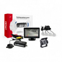 Asistenty parkovania TFT01 4,3 s kamerou HD-501-IR 4-senzorové, strieborné