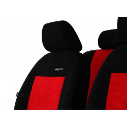 Výpredaj - Poťahy pre SEAT LEON III (2013-2020) Elegance (velour-velour) šedo-čierne