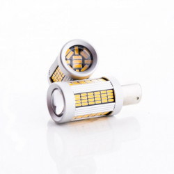 P21W LED žiarovka (135 x SMD 4014) oranžová canbus
