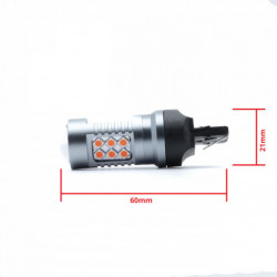 W21W LED žiarovka 24 SMD 3030 cervené canbus