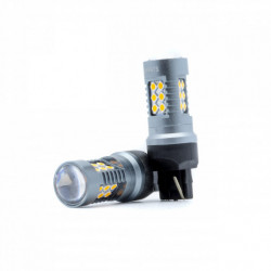 W21W LED žiarovka 24 SMD 3030 jantár canbus