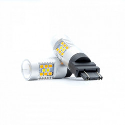 P27/7W LED žiarovka 24 SMD 3030 biely/jantar canbus