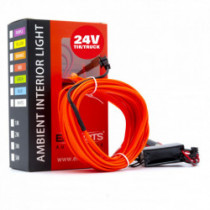 LED svetlovodný pásik 5m (červená) 24V