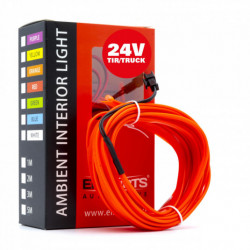 LED svetlovodný pásik 5m (červená) 24V
