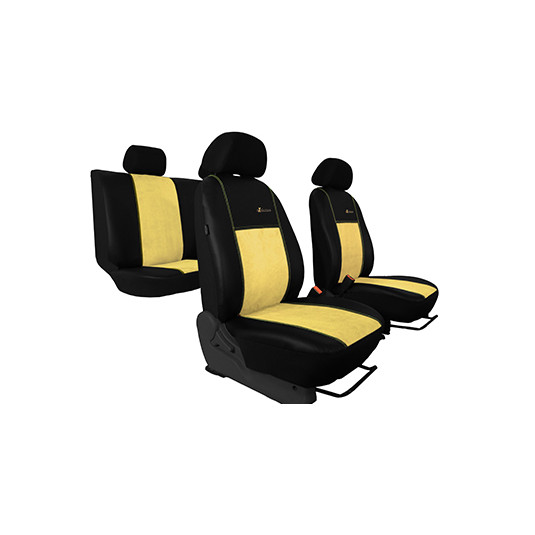 Výpredaj - Poťahy pre DACIA Sandero III (2021 viac ) Exclusive Alcantara (Alcantara-koža) béžová