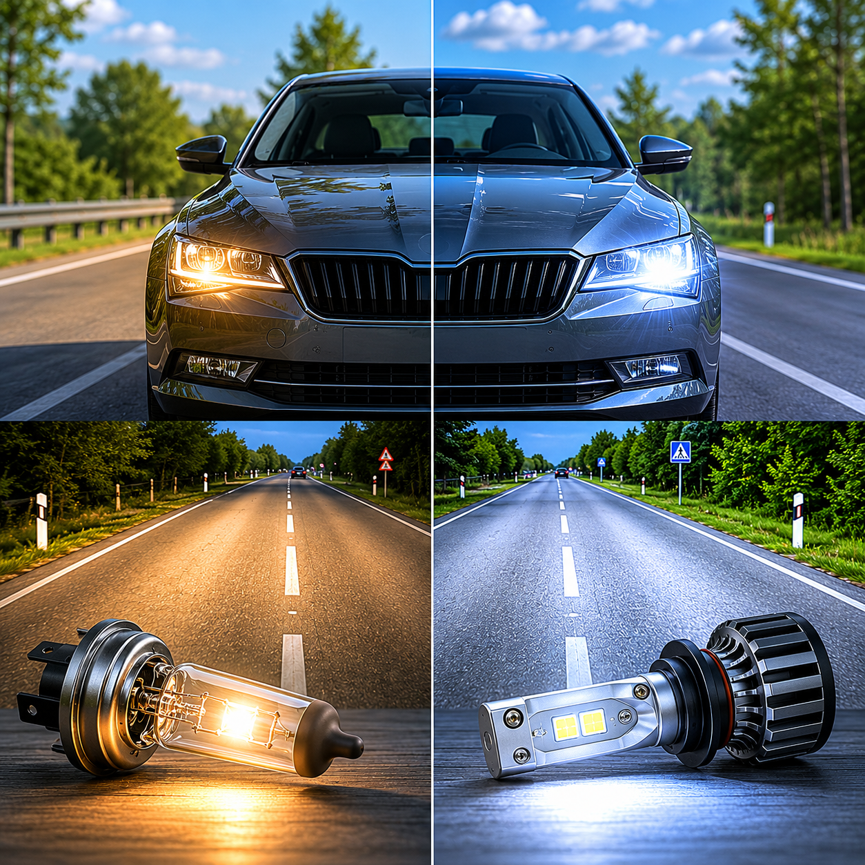 halogenove vs led svetlo