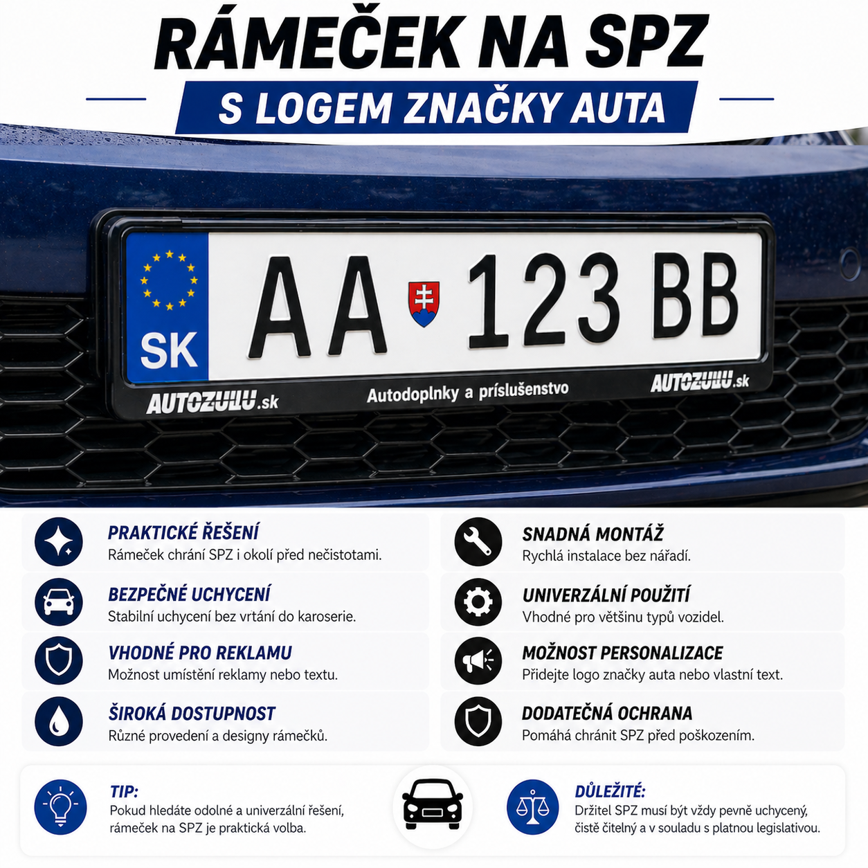 ramikovy drziak spz
