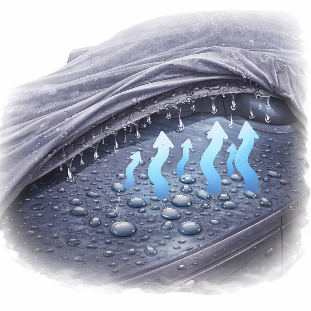 vlhkost pod plachtou