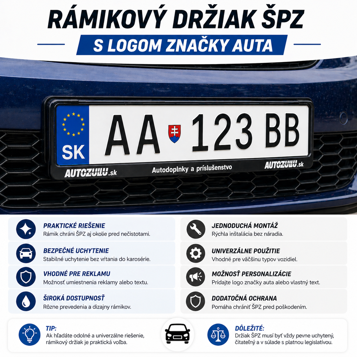 ramikovy drziak spz