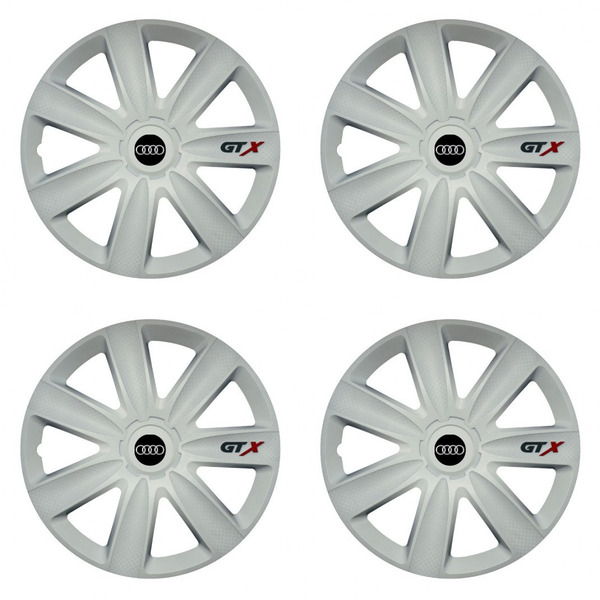 puklice pre  Audi 17 GTX carbon white