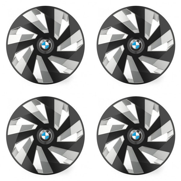 puklice pre BMW 15 Vector RC black and silver