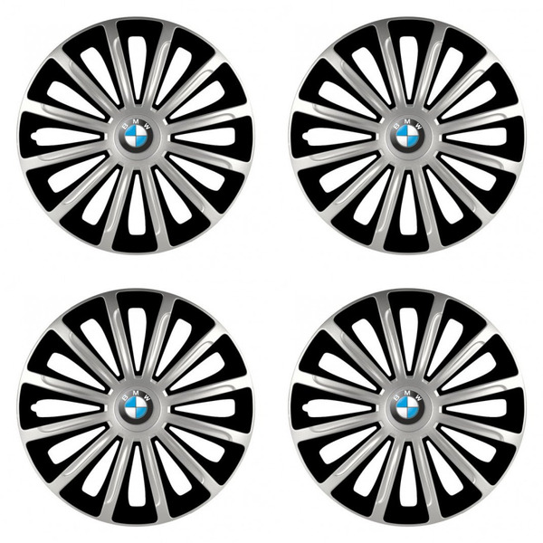 puklice pre BMW 15 TREND silver and black
