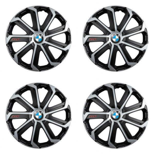puklice pre BMW 15 Evo black&silver