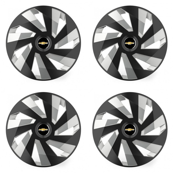 puklice pre  Chevrolet 14 Vector RC black and silver