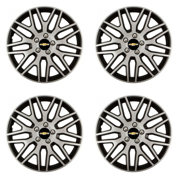 puklice pre  Chevrolet 14 Dakar NC silver and black