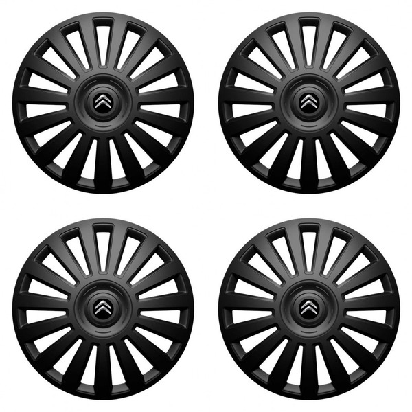 puklice pre  Citroen 16 Luxury black