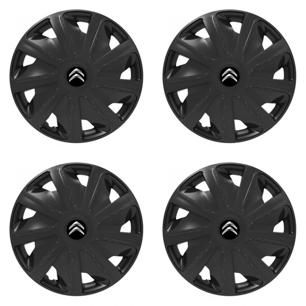 puklice pre Citroen pre dodávky 15 Craft black