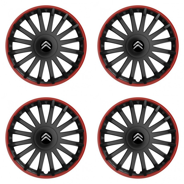 puklice pre  Citroen 15 CRYSTAL RO black