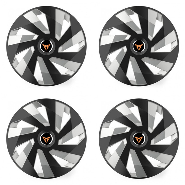 puklice pre  Cupra 15 Vector RC black and silver