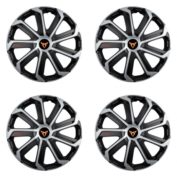 puklice pre  Cupra 16 Evo black&silver