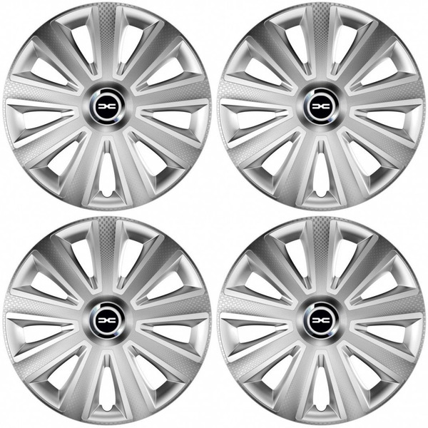 puklice pre  Dacia (nové logo) 16 Aviator carbon RC 16 silver