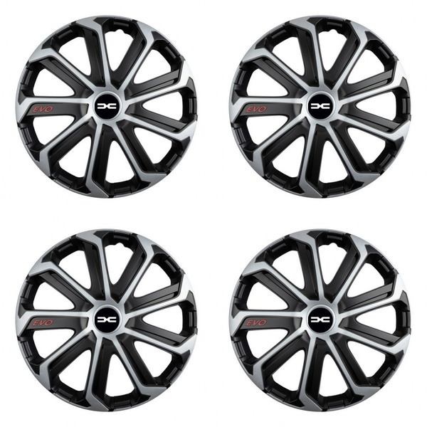 puklice pre  Dacia (nové logo) 15 Evo black&silver