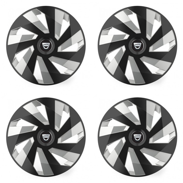 puklice pre  Dacia (staršie logo) 15 Vector RC black and silver