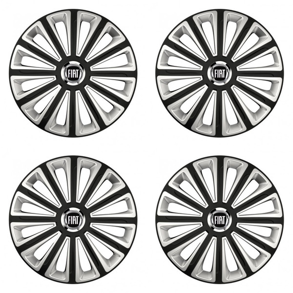 puklice pre  Fiat (čierny) 15 TREND RC double colour