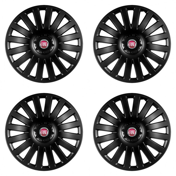 puklice pre  Fiat (červené) 15 Smart black