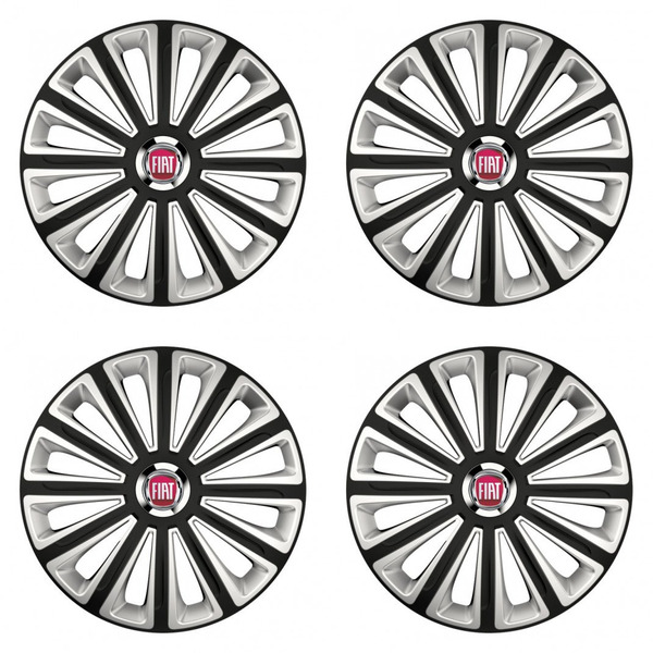 puklice pre  Fiat (červené) 15 TREND RC double colour