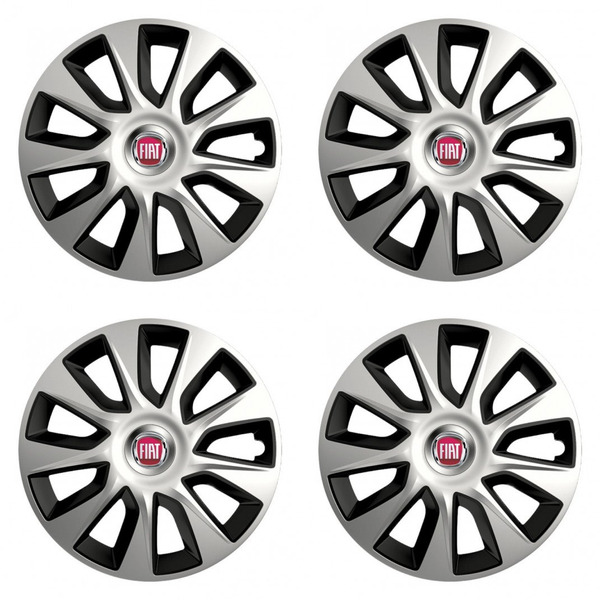 puklice pre  Fiat (červené) 17 STRATOS double colour