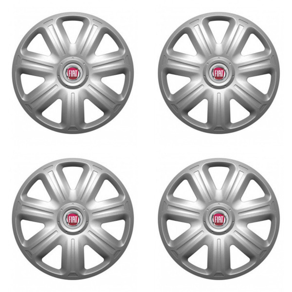 puklice pre  Fiat (červené) 15 COMFORT