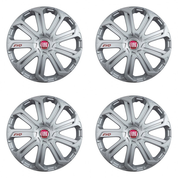 puklice pre  Fiat (červené) 14 Evo silver