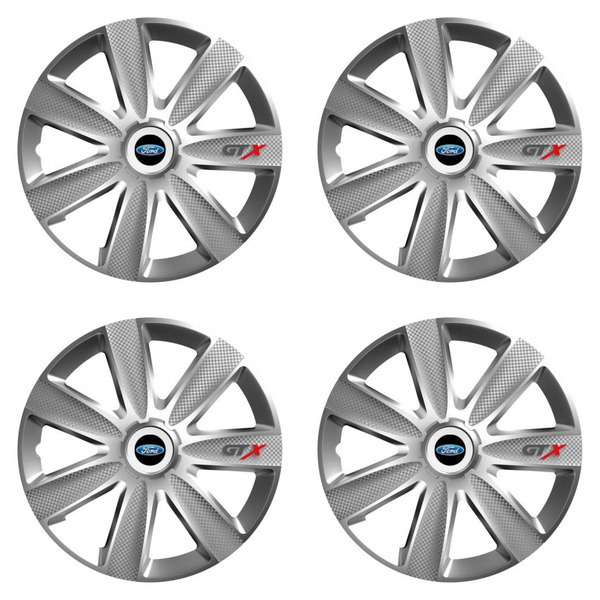 puklice pre Ford 14 GTX CARBON silver