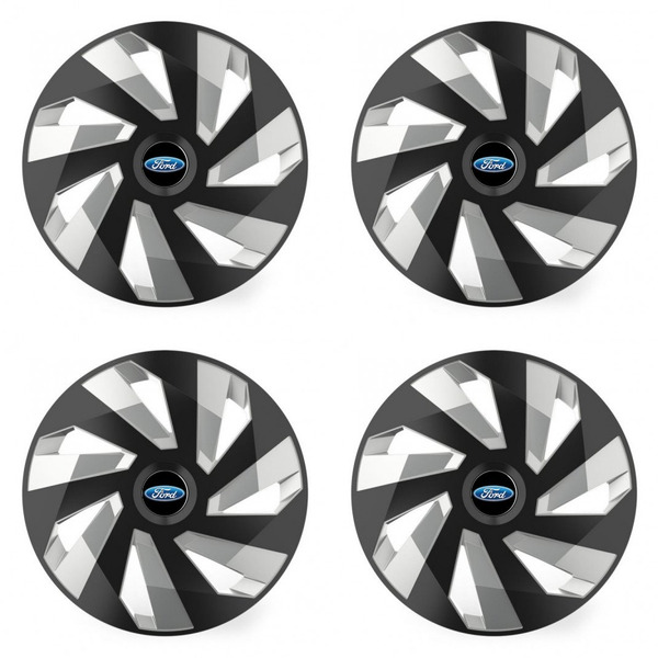 puklice pre Ford 15 Vector RC black and silver