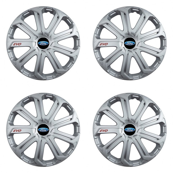 puklice pre  Ford 16 Evo silver