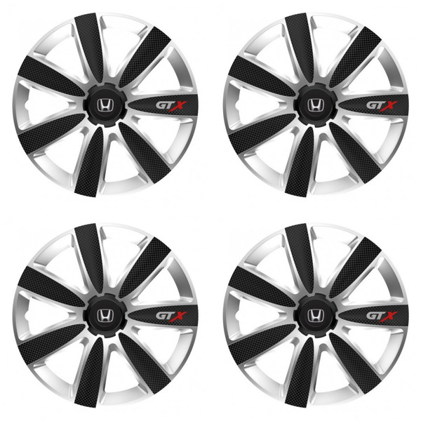 puklice pre  Honda 14 GTX CARBON silver/black