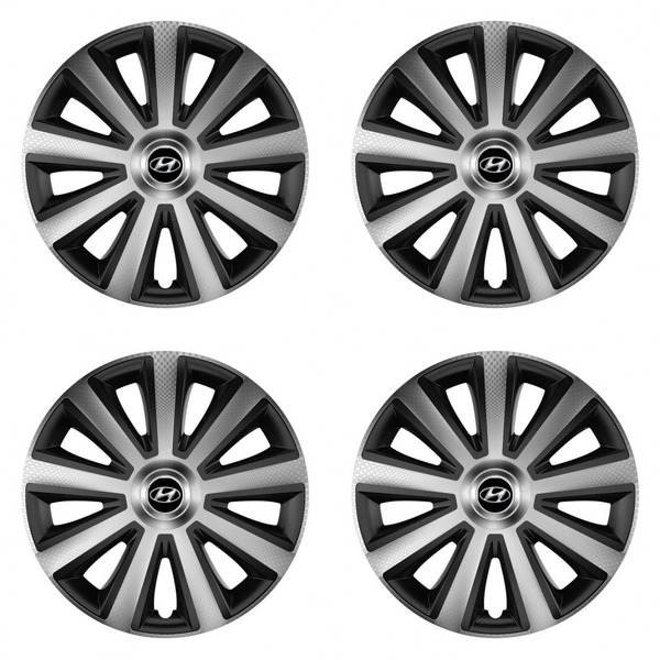 puklice pre Hyundai 14 Aviator carbon silver&black