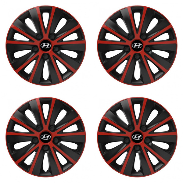 puklice pre  Hyundai 16 RAPIDE red and black
