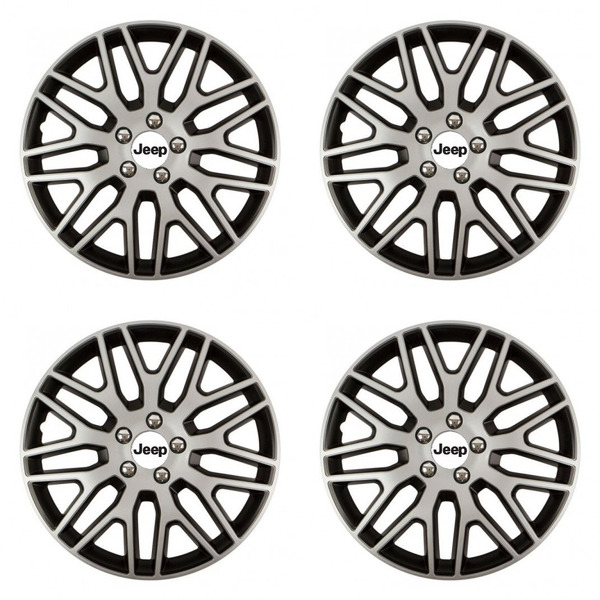 puklice pre  Jeep 16 Dakar NC silver and black