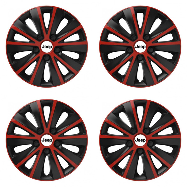 puklice pre Jeep 16 RAPIDE red and black