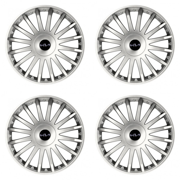 puklice pre  Kia (nové logo) 16 CRYSTAL silver