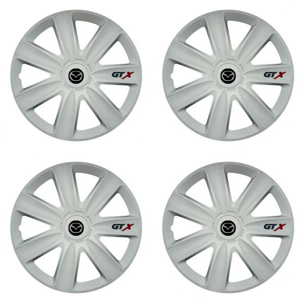 puklice pre  Mazda 14 GTX carbon white
