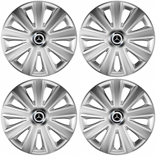 puklice pre Mercedes 15 Aviator carbon silver